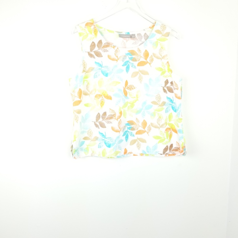 Croft & Barrow Linen/Cotton Tank Top Size L